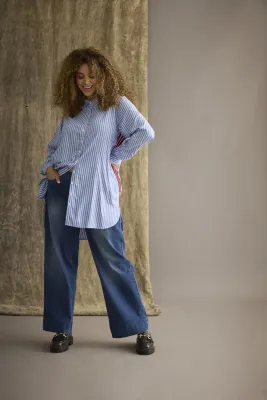 Zhenzi - Rupi - jeansbroek wide leg