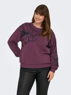 Only Carmakoma - Carodessa- sweater - blury flower mauve