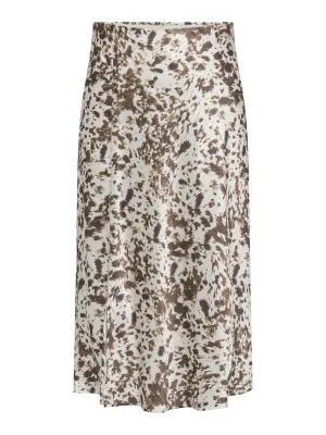 Only Carmakoma - Cardomina - satin calf rok - moonbeam +texana dots