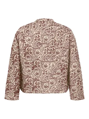 Only Carmakoma - Carhallie - quilted jacket -  egret zinfandel tile print