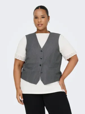 Only Carmakoma - Cariris-hattie - waistcoat - donkergrijs
