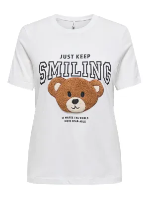 Only Carmakoma - Carteresa - t-shirt - cloud dancer/smiling