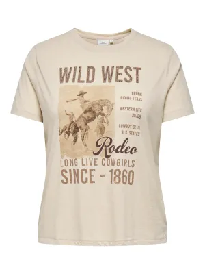 Only Carmakoma - Carpayton - t-shirt o-neck - pumice stone/western