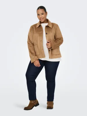Only Carmakoma - Cartulip - faux suede jasje - cognac