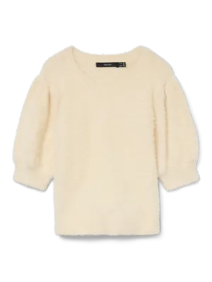 Vero Moda Curve - VMCAlina - pull met korte mouwen - birch