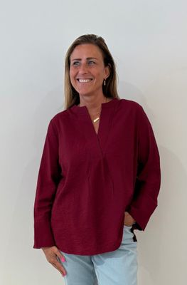 Only Carmakoma - Caranjana - V-neck bloes - cabarnet