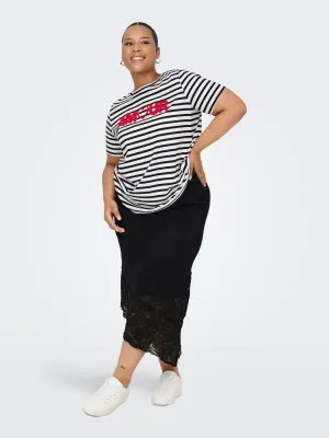 Only Carmakoma - Carkiko - t-shirt - zwart/wit