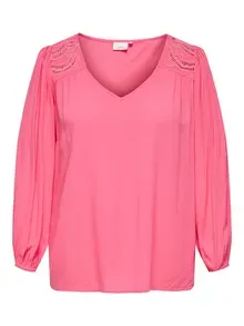 Only Carmakoma - Carselasi - v-neck bloes - pink lemonade