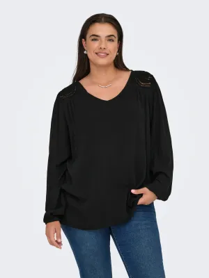 Only Carmakoma - Carselasi - v-neck bloes - zwart