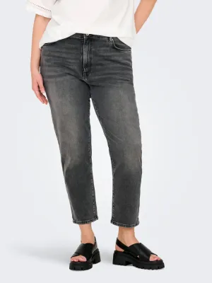 Only Carmakoma - Caremily - high waist ankle jeans - dark grey - lengte 34