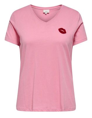 Only Carmakoma - Carbonnie - v-neck t-shirt - sea pink