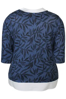 Zhenzi - Sara - bloes - blauw/wit