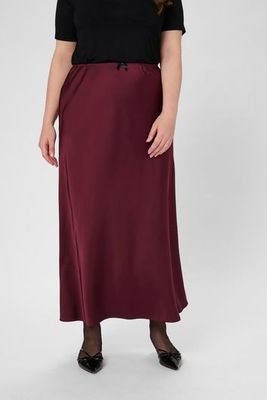 Kaffe Curve - KCHilla - satijnen rok - bordeaux