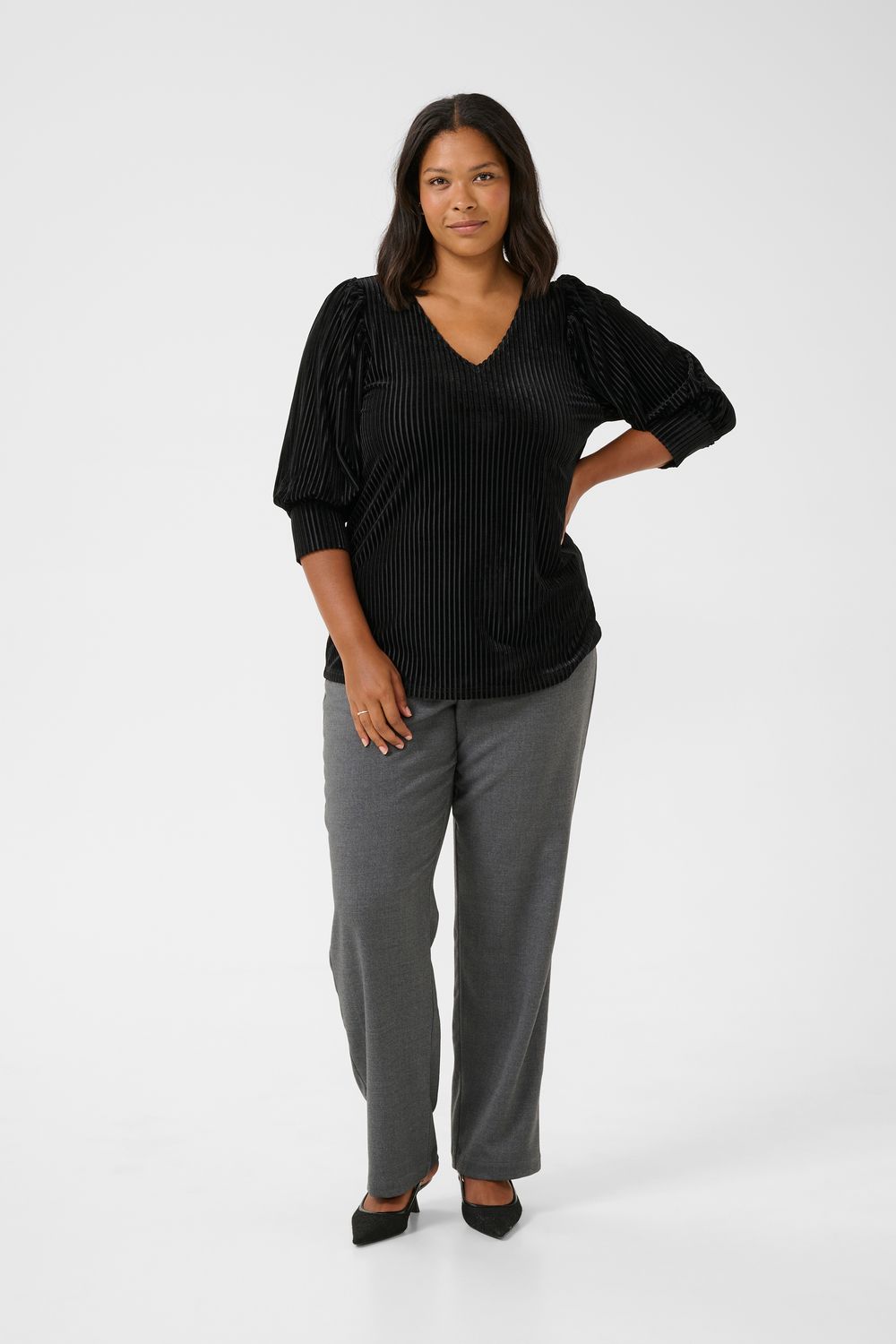 Kaffe Curve - KCCacanna - bloes - zwart