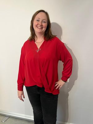 Curviss - bloes - rood met strikje