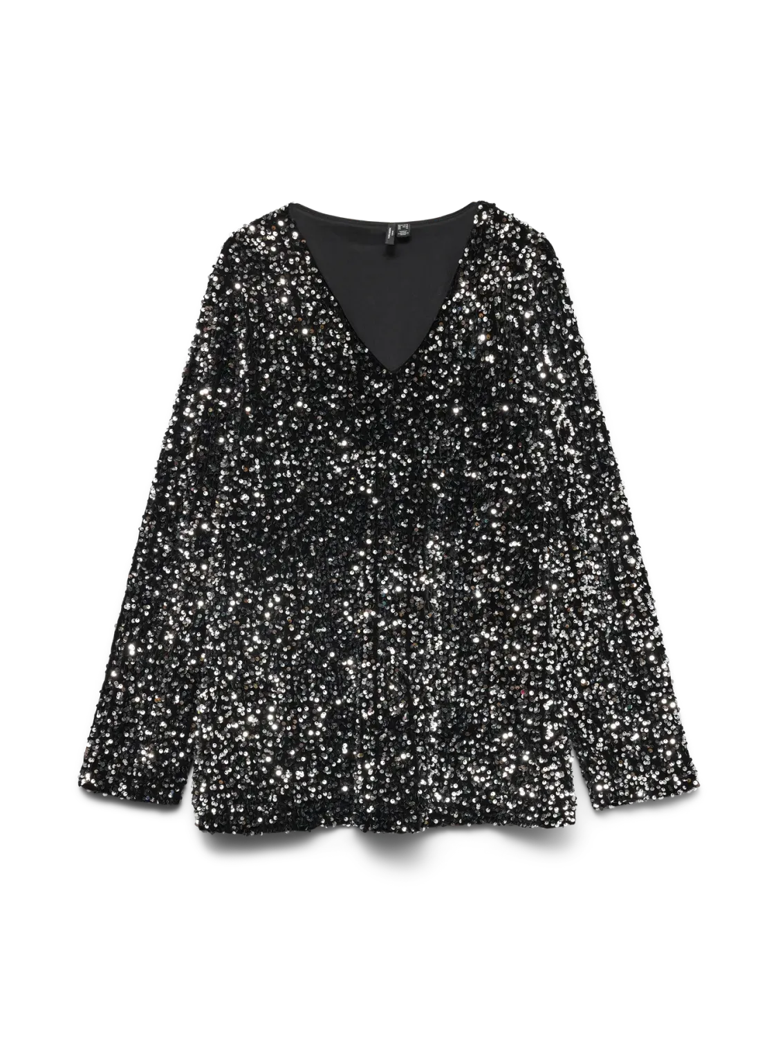 Vero Moda Curve - VMCBella - blouse - zwart met pailletten