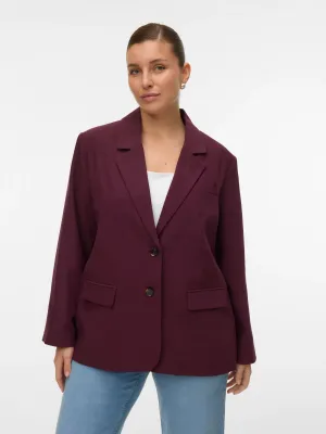 Vero Moda Curve  - VMCMichell - oversized blazer - winetasting