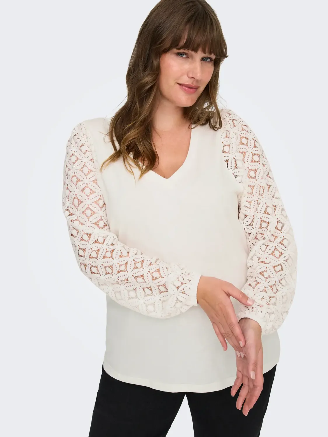 Only Carmakoma - Careffie - blouse - cloud dancer