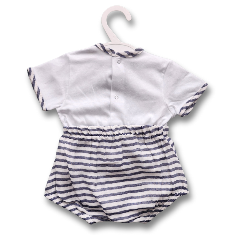 Baby Boy Cotton Navy Striped 2 Pieces Outfit