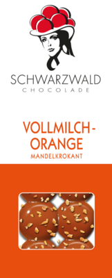 Schwarzwald Chocolade - Schwarzwälder Vollmilch-Orange Mandelkrokant