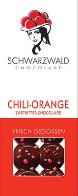 Schwarzwald Chocolade - Chili-Orange Zartbitter