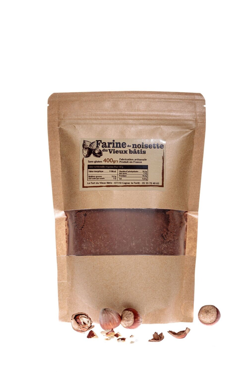 farine de noisette le paquet de 400grs