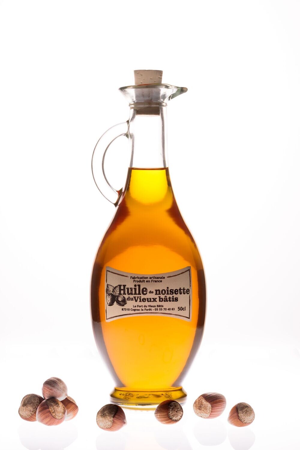 Bouteille d'huile vierge de noisette 50cl