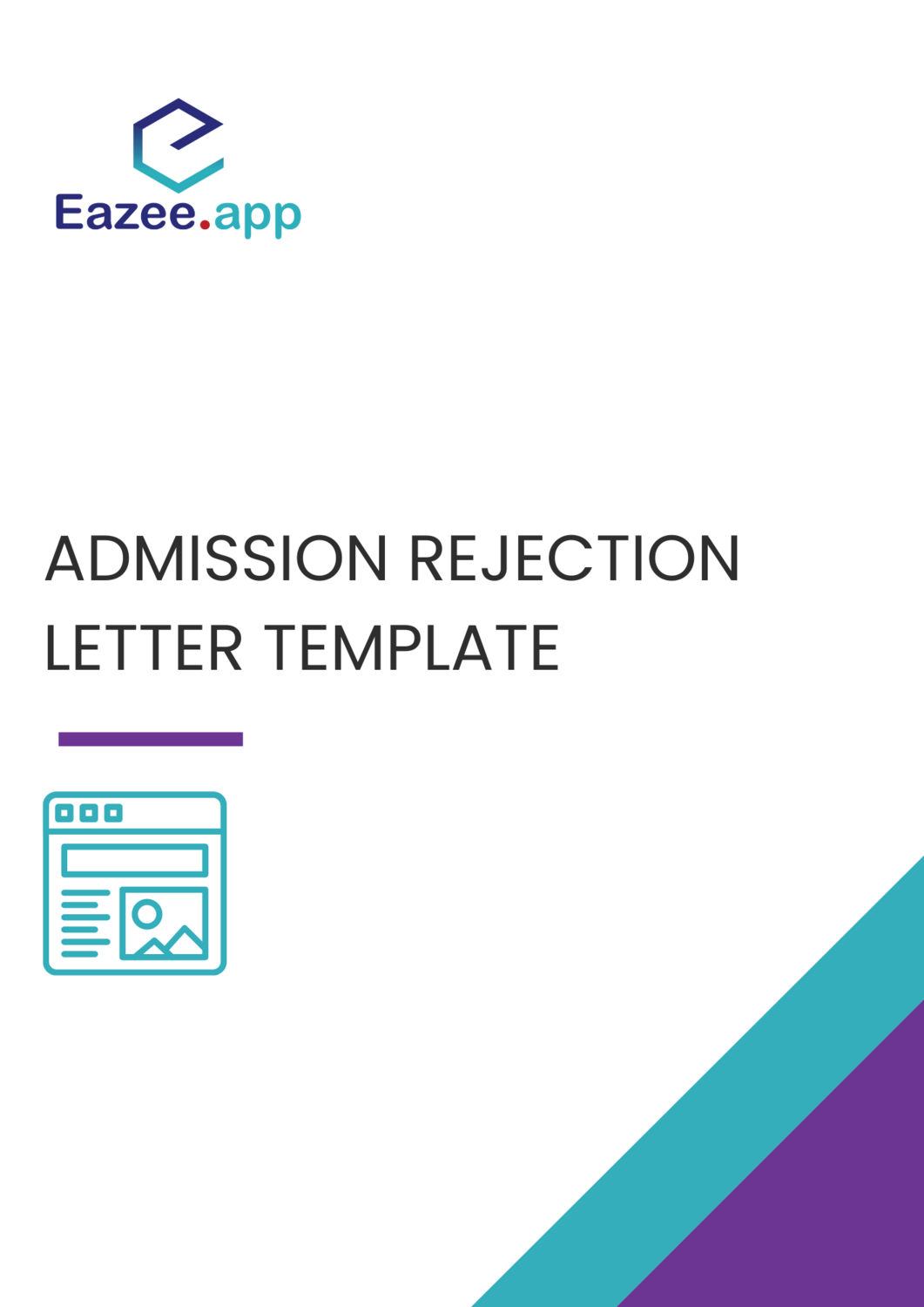 Admission rejection letter template