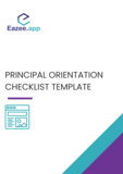 Principal orientation checklist template