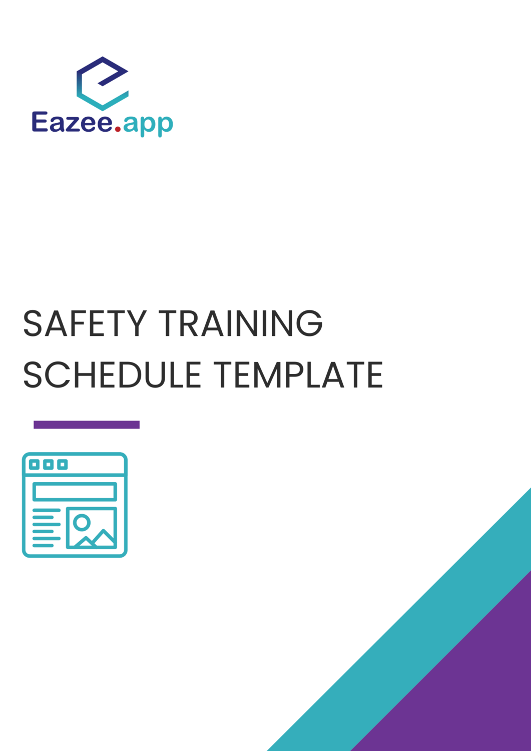 Safety training schedule template