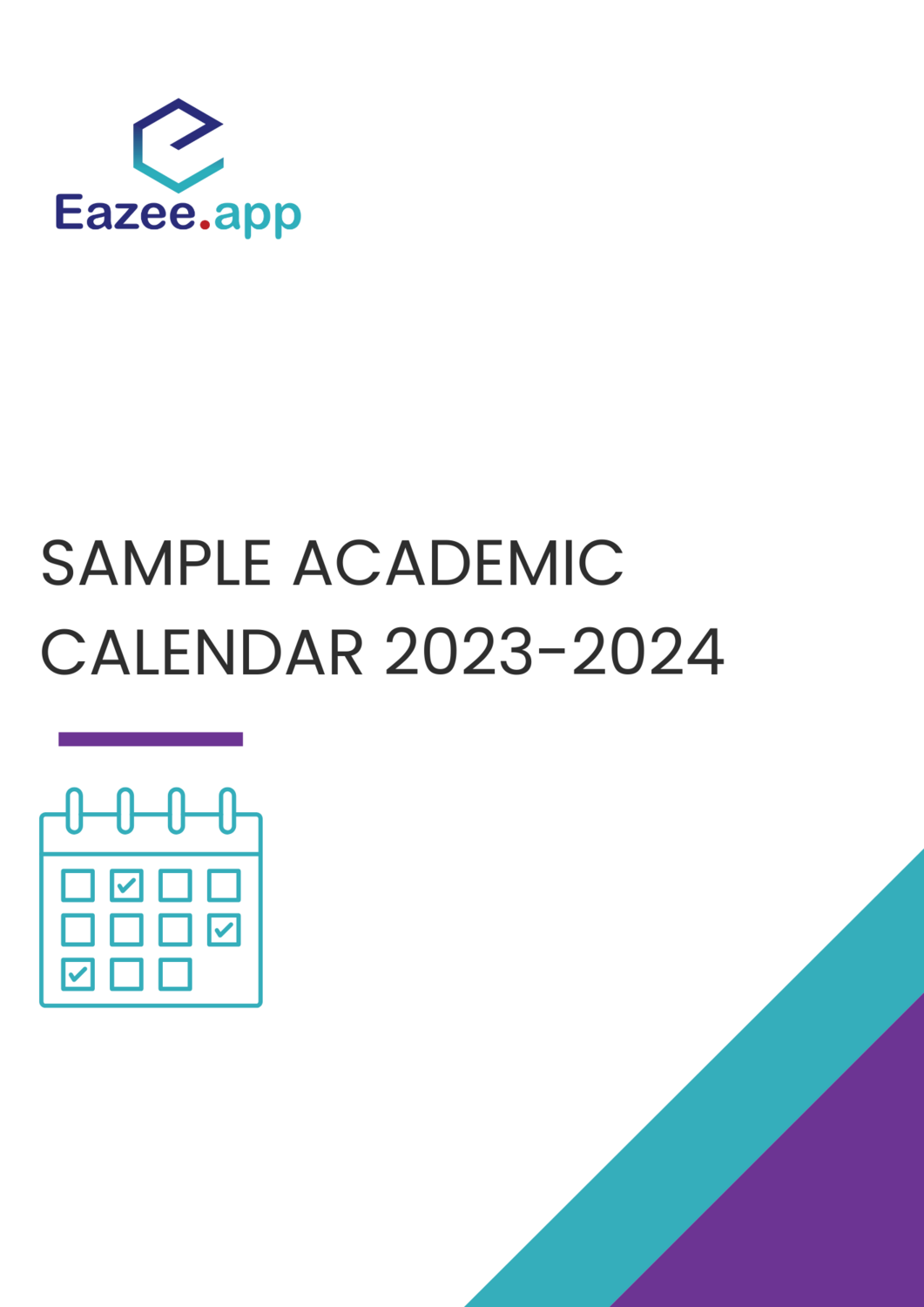Sample Academic Calendar 20232024