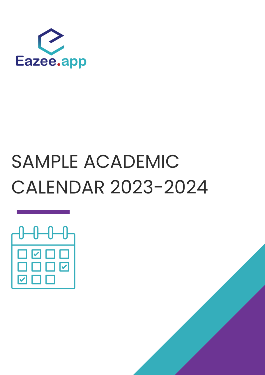 Sample Academic Calendar 2023 2024