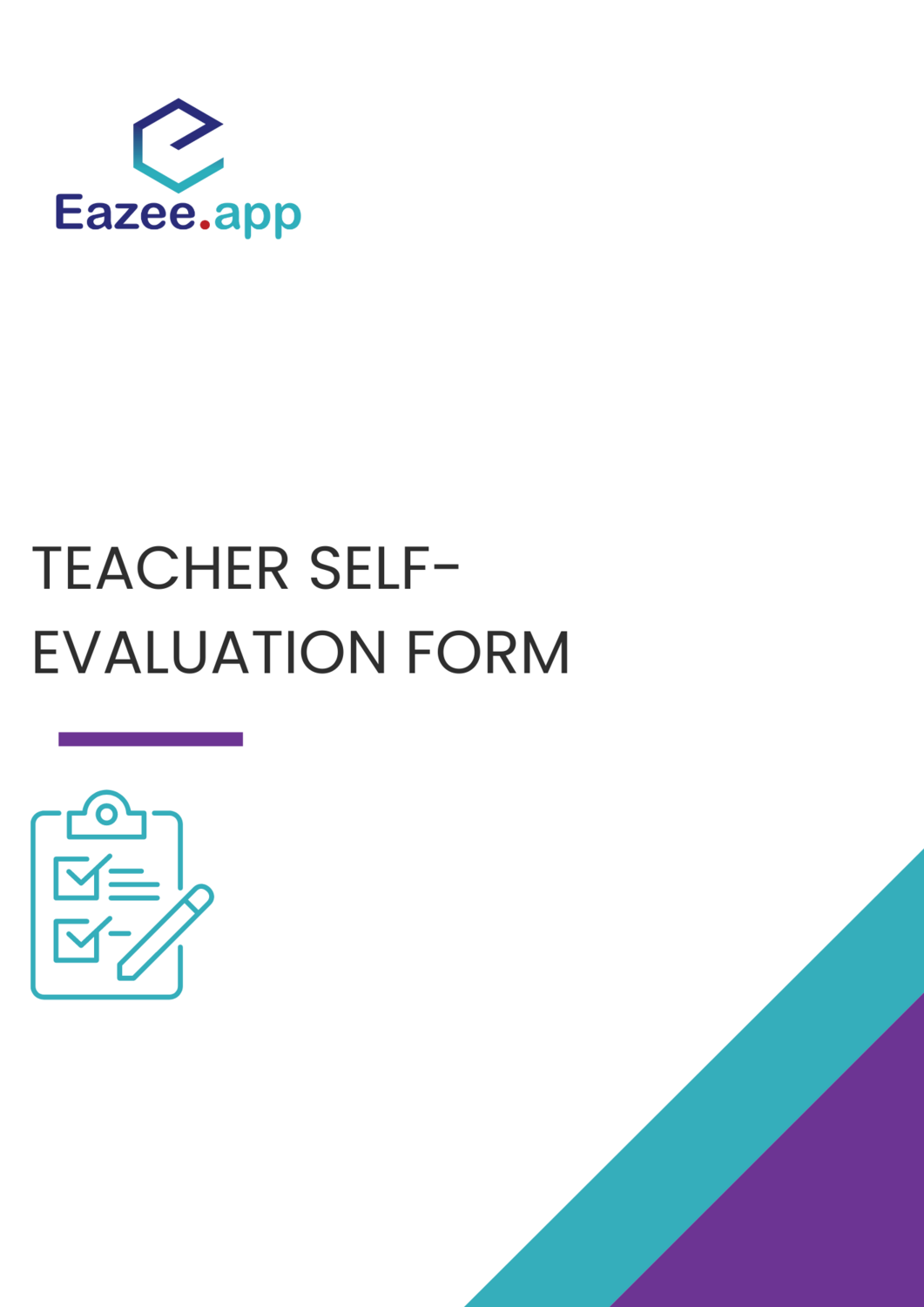 Teacher Self Evaluation Form