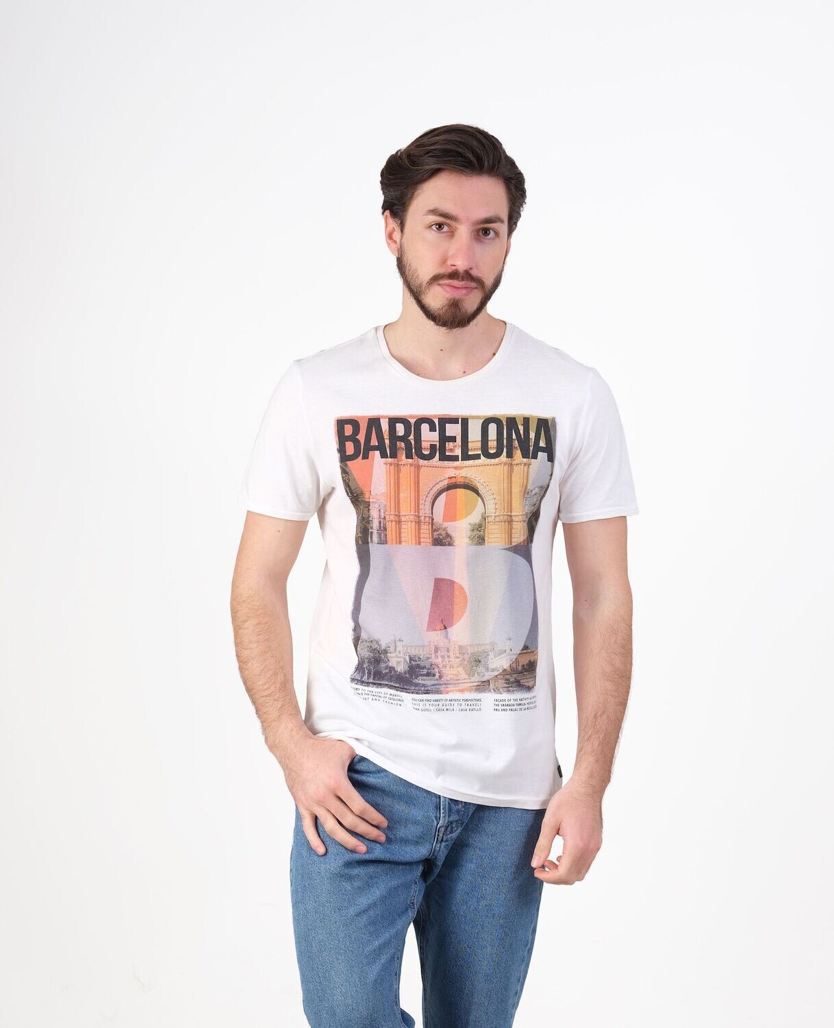 Barcelona Beyaz Tshirt