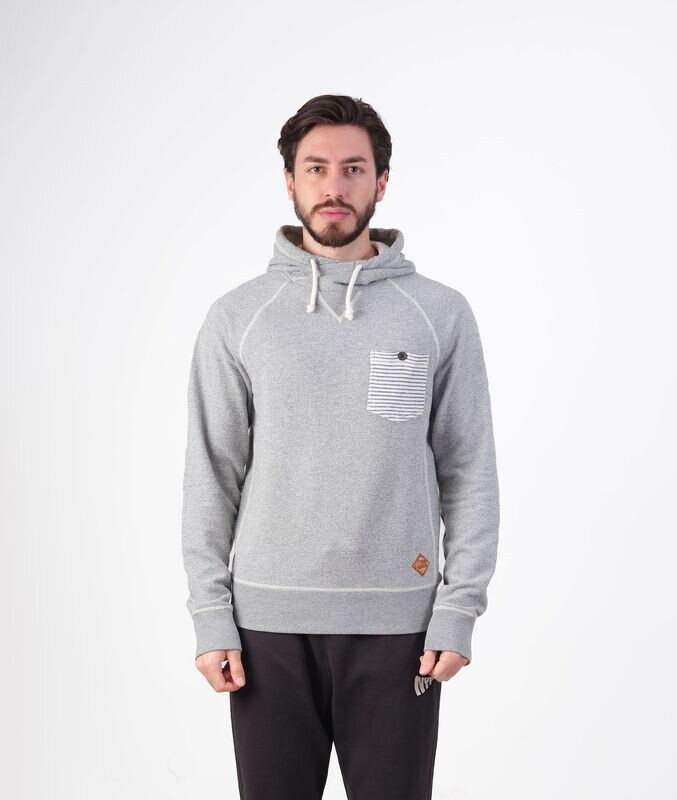 Gri Cep Detaylı Sweatshirt