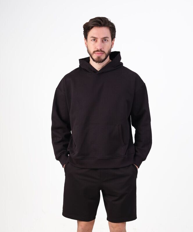 Siyah Basic Erkek Sweatshirt