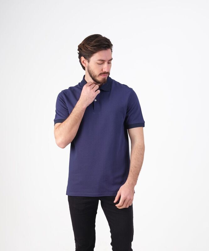 Yaka Detaylı Lacivert Tshirt