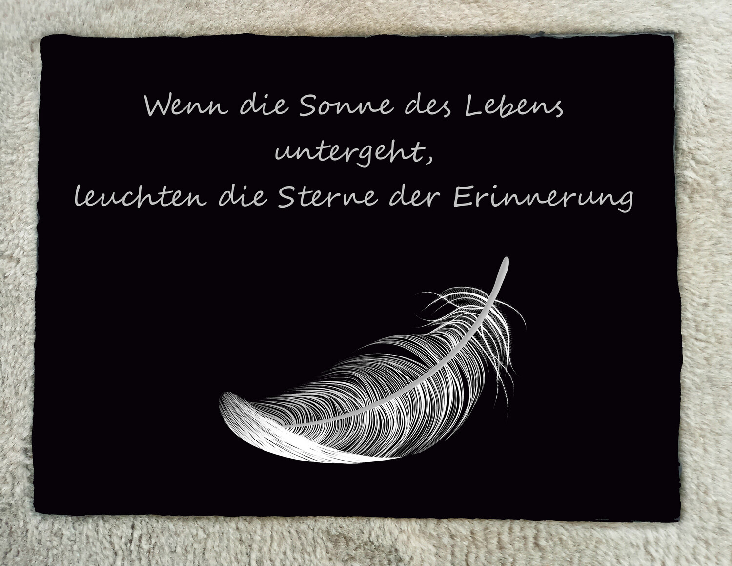 Trauertafel Feder