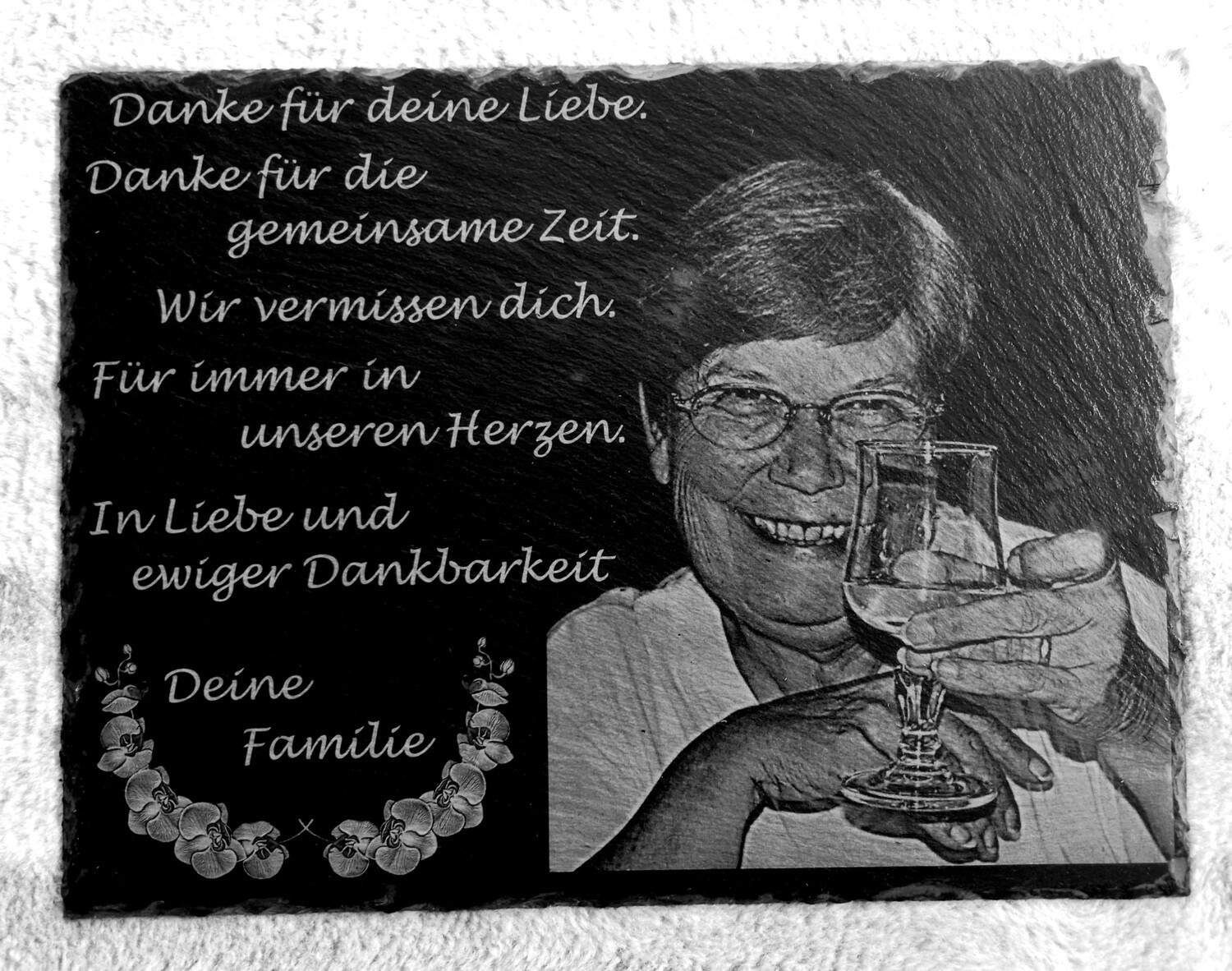 Trauertafel Portrait