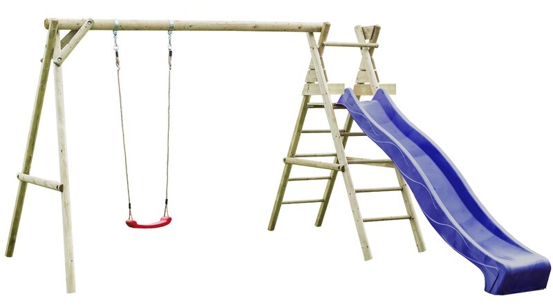 Aire de jeux Holger 360x195x230 cm en bois traité autoclave vert