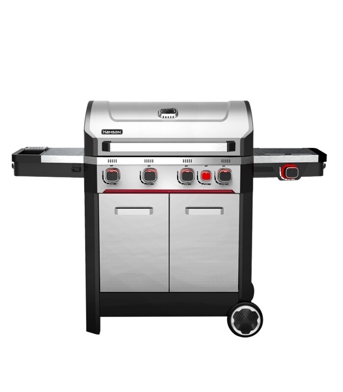 Barbecue au gaz Hamson Mercury 4T en inox