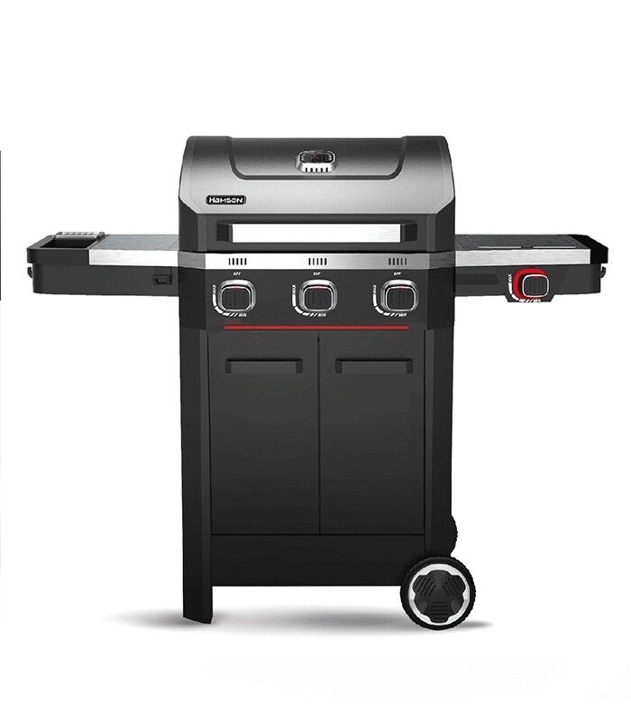 Barbecue au gaz Hamson Mercury 3T en noir mat