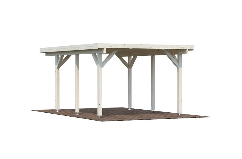 Carport Karl 1 voiture 11,7 m2 en bois traité au choix