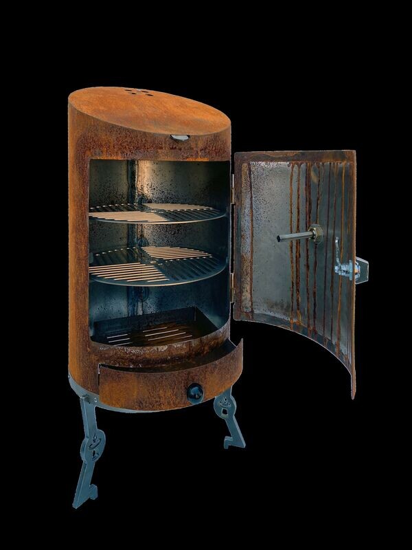 Fumoir (Smoker) avec 1 grille et 3 crochets, tiroir et thermostat