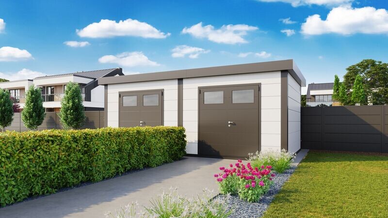 Abri de jardin en acier DUO  3336 Telluria 2x11.7m2