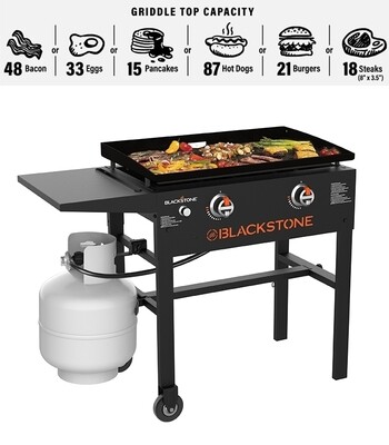 Plancha au gaz Blackstone 28 pouces (71 cm) sur pieds avec double zone de chauffe à gaz