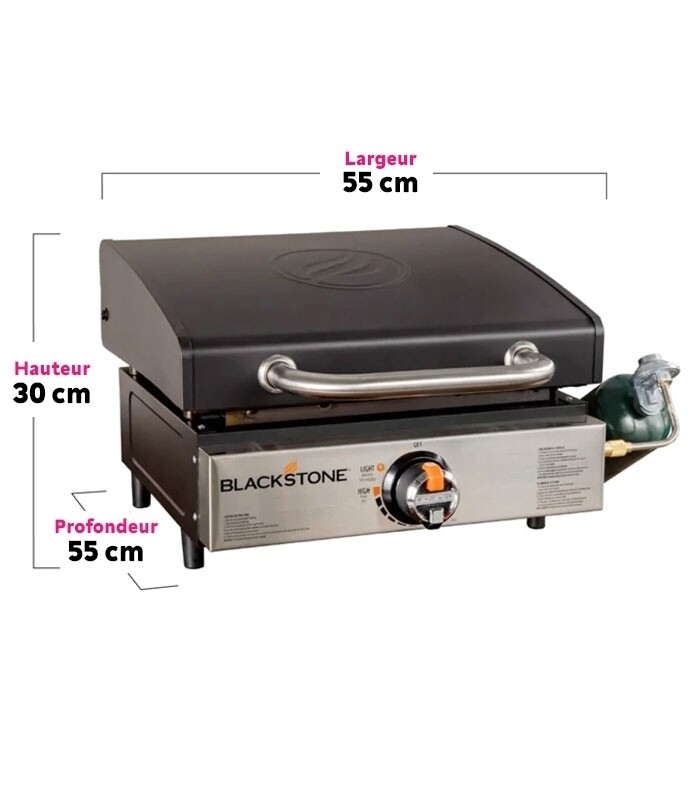 Plancha au gaz Blackstone 17 pouces (43 cm) avec couvercle