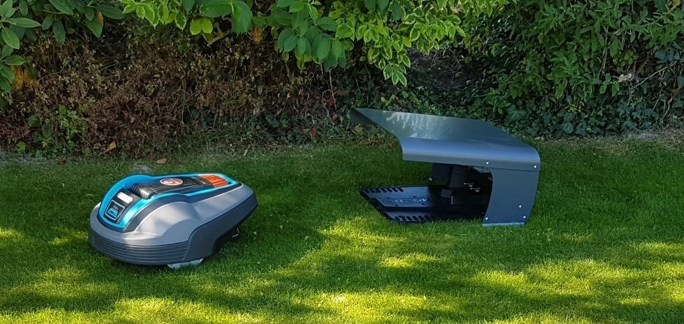 Garage robot tondeuse C Gris Anthracite