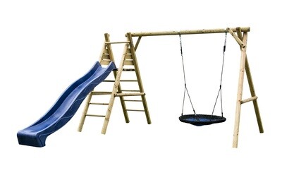 Aire de jeux KASPER 366x200x230 cm en bois traité autoclave vert