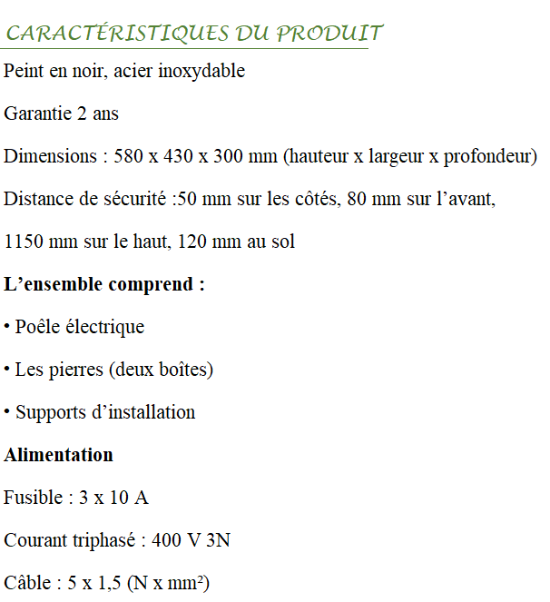 Poêle électrique Narvi NM 6 kW